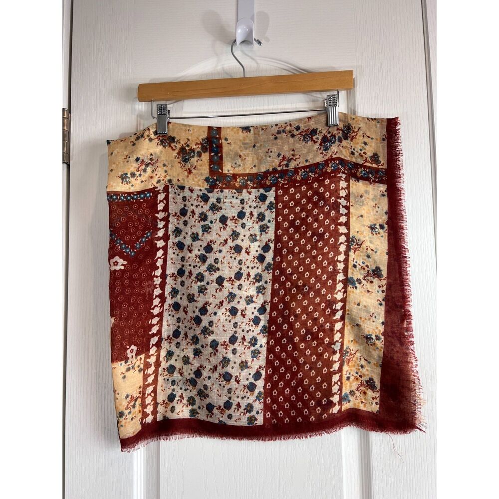 Altar'd State Women's Floral Boho Sheer Scarf Multicolor Polyester O/S One Size